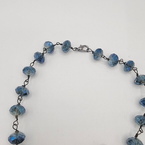 Statement Gothic Inspired Multi Rhinestone Cross Necklace - Picture 7 of 10